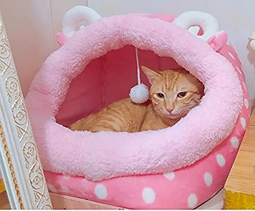 Cama de caverna da tenda de animais de estimação ZGWL para gatos/cães pequenos, canil lavável, barraca de dormir semi-fechada, ninho de cachorro e gato, fundo não-dequela