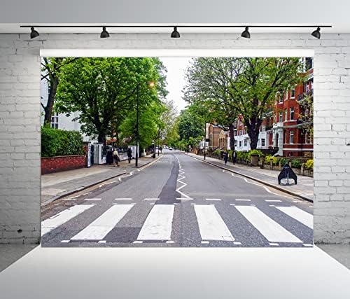 BELECO 12x10ft Fabric Abbey Road Street Backdrop para fotografia banda de música cenário mundialmente Famous Street London