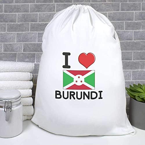 Azeeda 'I Love Burundi' Laundry/Lavagem/Bolsa de Armazenamento