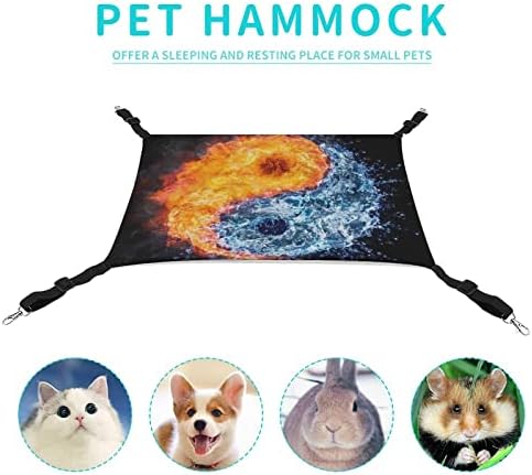 Gelo gato gelo e fogo tai chi chi gaiola gaiola poleiro pendurado espaço economizando para pequenos animais de estimação 16,9 x13