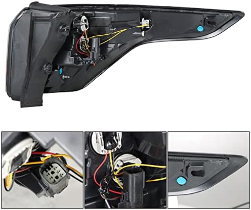 WFLNHB Lado esquerdo Substituição do conjunto da luz traseira externa para 2017 2018 2019 Ford Escape Kuga lateral lateral do lado