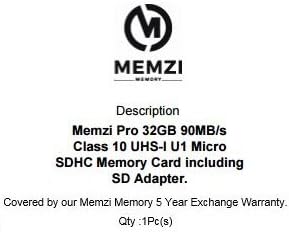 MEMZI PRO 32GB CLASS 10 90MB/S MICRO SDHC CARTÃO DE MEMÓRIA COM ADAPTADOR SD PARA HTC RE ACTION Camera