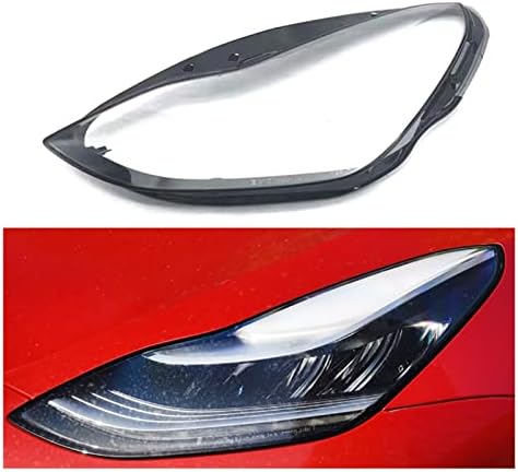 JIUTAI CARRO DE FARELTO AUTOMOTIVO DO CARRO DE CARRO DE CHELL LENS PARA TESLA MODELO 3 2019-2021 Tampa de lente do farol do