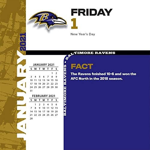 Turner Sports Baltimore Ravens 2021 Box Calendar