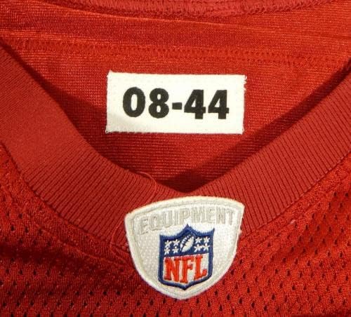 2008 SAN FRANCISCO 49ers Dontarrious Thomas 56 Game usou camisa vermelha 44 dp23832 - jogo usado camisas mlb