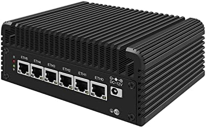 Hunsn Micro Firewall Appliance, Mini PC, Opnsense, VPN, Router PC, Intel 10 Cores I7 1265U, RJ24, AES-NI, 6 x 2,5GBE I226-V, HDMI, DP,