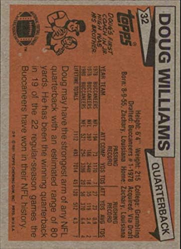 1981 Topps #32 Doug Williams Buccaneers NFL Football Card NM-MT