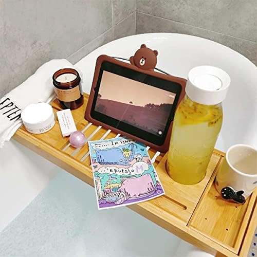 ZSEDP Bandeja de banho artesanal Prateleiras de bandeja Aplicar para almofada/livro/tablet Banheiro Acessórios Bathtub Rack Stand Stand Stand Solder