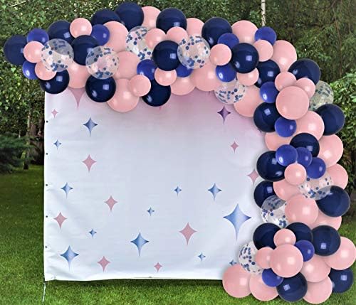 Gênero Revelar decorações azul marinho e rosa Kit de guirlande