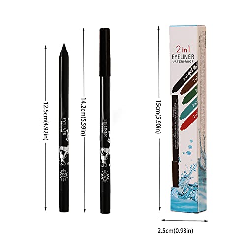 Eyeliner apagável de outfmvch 10 Rainbow Colors Eyeliner Glue Pen 2 em 1 Liner Liner During Disheliner En Cosmetics