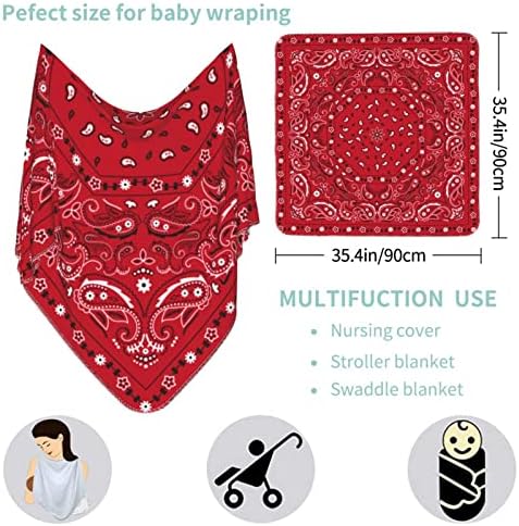 Cobertor de bebê de Bandana Red Bobet