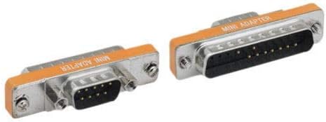 Kentek mini db9 db25 masculino para machos m/m serial at modem mini-adaptador coupler rs-232 pc periféricos