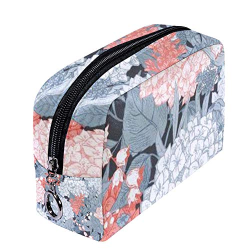 Flores elegantes Padrão floral Make Up Cosmetics Bolsa Bolsa Case Multifuncional Organizador de higieness portátil para utensílios de