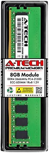 RAM de memória A-Tech 8 GB para SuperMicrosys-5039a-IL-DDR4 2666MHz PC4-21300 ECC UDIMM UDIMM 1RX8 1.2V-servidor único