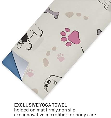 Aunhenstern Yoga Blanket Dog-Paw-Bulldog-Dachshund Yoga Towel Yoga Mat Toalha