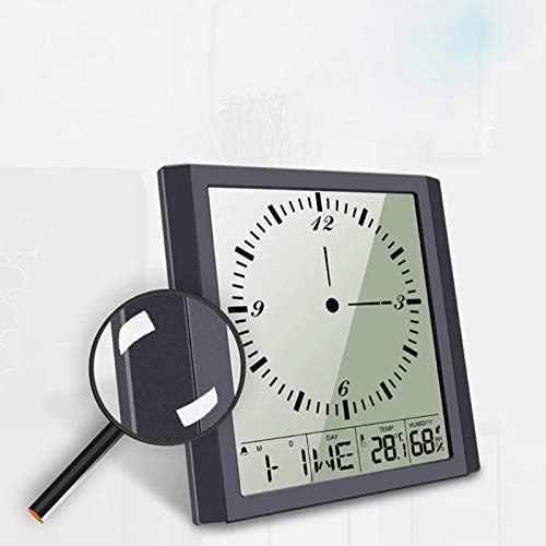 Quarto Termômetro Estações meteorológicas Digital LCD Dispály Grande Termômetro Termômetro Hunidade Parede pendurada Despertador Relógio
