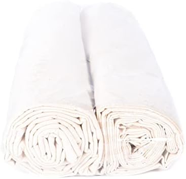 de algodão natural 7 oz de tecido, 63 polegadas de largura x 3 jardas de comprimento - 2 pacote