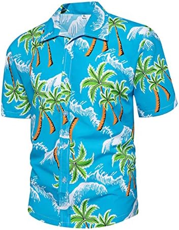 Xiloccer camisetas de treino masculino, camisa havaiana de botão de camisa masculina camisa de marca