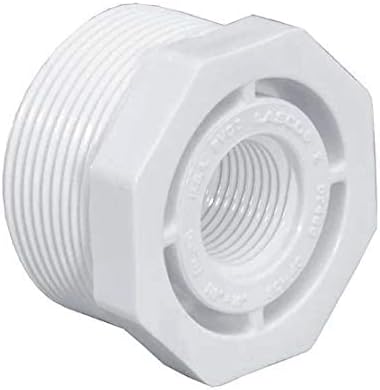 White SCH 40 Redutor de PVC - Frea de tubo de tubo MNP de 3/4 de polegada MNPT x Bucha de Redução de Pvc Reducador de PVC Reduting
