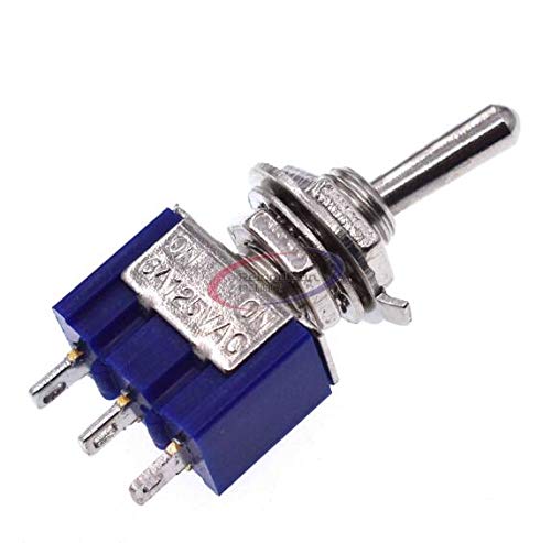 5pcs azul mini mts-102 3 pinos spdt on 6a 125Vac com interruptores miniaturos VE067