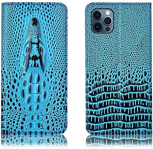 Tampa de flip de Wikuna magnética para Apple iPhone 12 Pro 6,1 polegadas, Crocodilo Pattern Leather Stand Cadeul