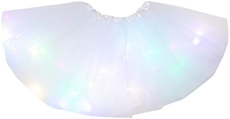 Saia tutu 3 camadas fofas tutus led balé tule tutu saia