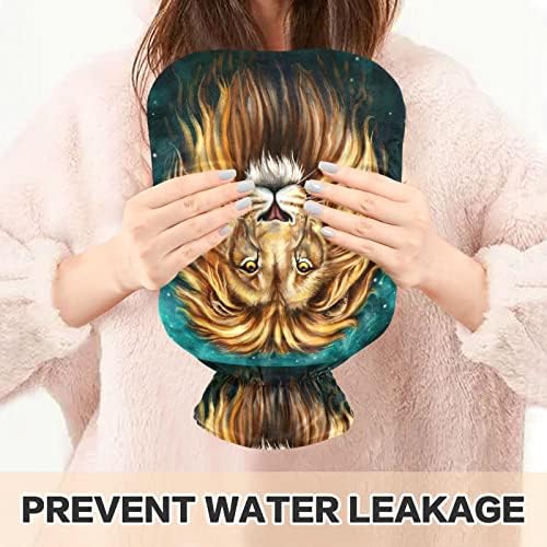 Garrafas de água quente com capa Lion Aslan! Saco de água quente para alívio da dor, cólicas de época, almofada de aquecimento