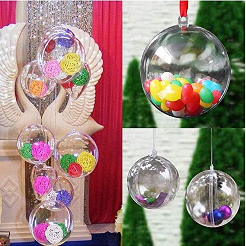 Decorações de cristal para ornamento de mesa em casa Decorações transparentes de bola de natal podem natal decoração