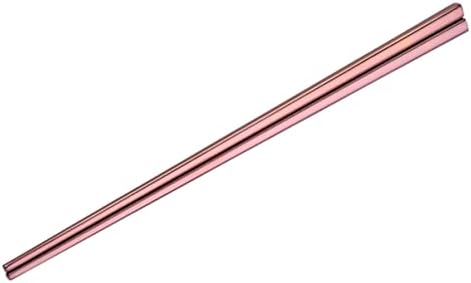Pauzinhos de metal hemotão 2pcspair ouro a cm, utensílios de tabela de tabela de metal rosa metal de aço
