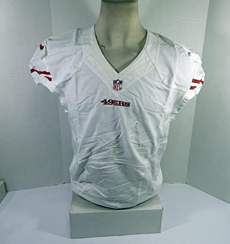 2015 San Francisco 49ers Blank Game emitiu White Away Jersey Nike 44 DP42528 - Jerseys de jogo NFL não assinado usada