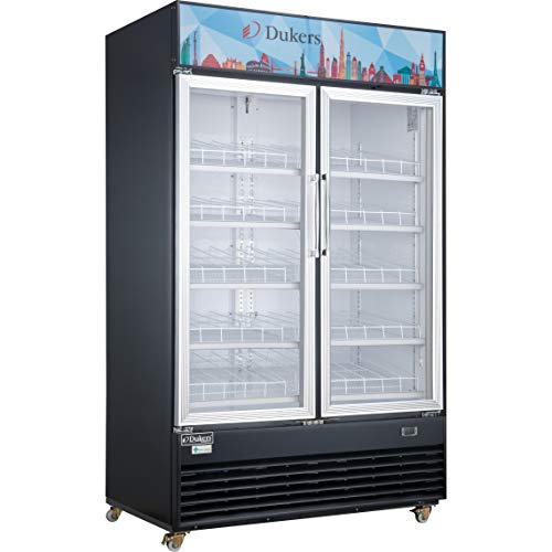 Dukers Appliance USA DSM-41R Refrigerador de comerciante em aço inoxidável preto e inoxidável