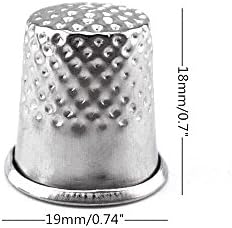 Honbay 50pcs Silver Sewing Quilting metal thimbles protetor de dedo artesanal DIY
