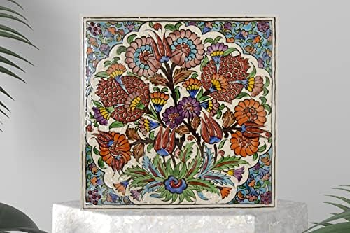 Telha pintada de cerâmica, arte de azulejo de cerâmica Elipot, telha de imagem cerâmica