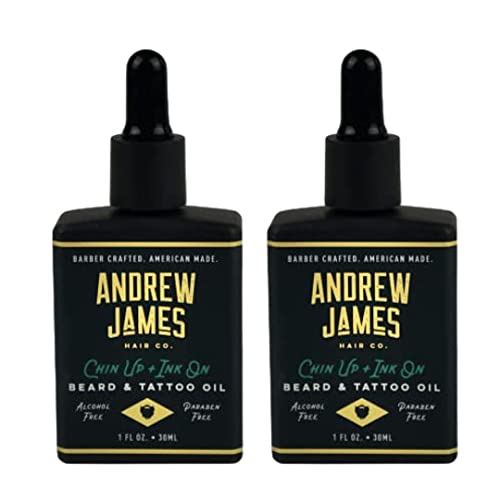 Andrew James Beard & Tattoo Oil | Não gorduroso | Perfume de coco de mamão | Protege o cabelo e a pele | Sentimento refrescante instantaneamente | Sulfato livre | Uma vez por dia | Óleo de Argan | Semente de girassol | Copaiba Balsam | Maracujá | Suponhe o cabelo da barba | Feito para homens e m