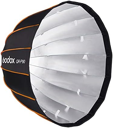 Godox qr-p90 35,5 /90cm liberação rápida portátil parabólica profunda Softbox + grade de favo de mel para bowens Mount Studio Flash, Studio Flash Umbrella difusor