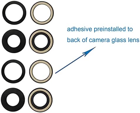 XINIDC 4PCS OEM traseiro traseiro da câmera de vidro Substituição de lente de vidro para iPhone 11 com kit de ferramentas de reparo pré -instalado e de substituição adesivo Conjunto de kits