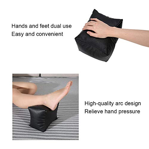 Manicure Hand Rest, PU Leather Nail Art Hand Pillow redonda esponja de unhas Coscões de travesseiros de unhas à prova d'água para