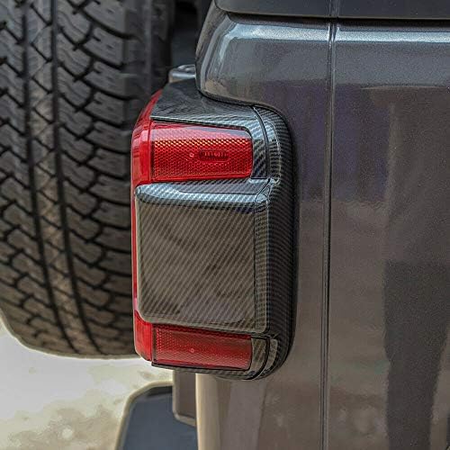 Lâmpada traseira de fibra de carbono Tasilight Panel Decor Frame Fit for jee wrangler jl 18+