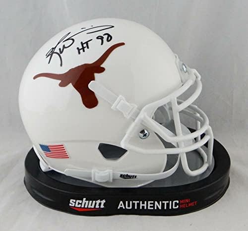 Ricky Williams autografou o Texas Longhorns Schutt Mini Capacete com HT 98- JSA W - Mini capacetes autografados da faculdade