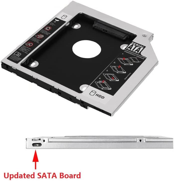2º SATA HDD SSD Caddy da moldura do disco rígido para HP Pavilion 17-F239DS DM4-1000 15-N081SR