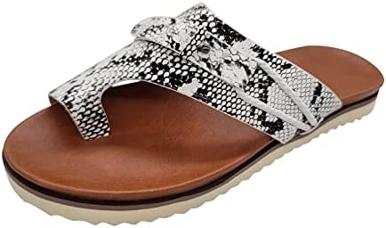 Sandálias femininas sandálias planas sandálias de praia para mulheres, sandálias de sparkle de leopardo/cobra para mulheres meninas