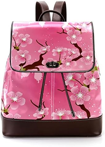 Mochila laptop vbfofbv, mochila elegante de mochila casual mochila bolsa de ombro para homens mulheres, floresce mola de borboleta rosa