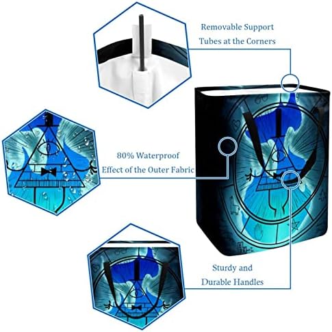 Bill Cipher Wheel Zodiac PRIMENTO DE LAPUNIDA COLENTES DE LAPUNDERY, 60L Cestas de lavanderia à prova d'água Lavagem de roupas
