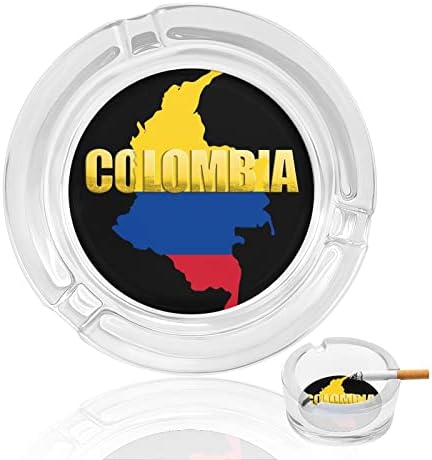 Cas cigarros de cigarros de cinzas de cinzas de cinzas de glass de bandeira da Colômbia
