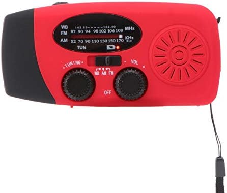 Artibetter 3pcs USB Red Radio de saída LEDA CAMP FLHING COM AM PORT ROLACLE STILO, Solar da manivela de emergência