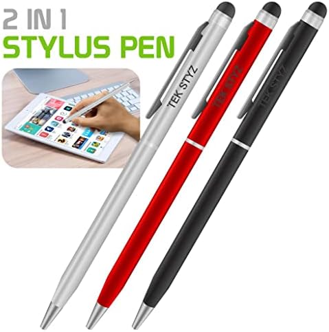 Pro Stylus caneta para Meizu Mx4 Pro com tinta, alta precisão, forma mais sensível e compacta para telas de toque [3 pacote-preto-silver]