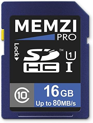 MEMZI PRO 16GB Class 10 80MB/s SDHC Memory Card for Nikon Coolpix P7800, P7700, P7100, P7000, P900, P900s, P610, P610s, P600, P530,