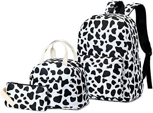Conjunto de mochilas da escola para garotas de gato Yusudan, mochila infantil para adolescentes bolsas de bolsa com lancheira