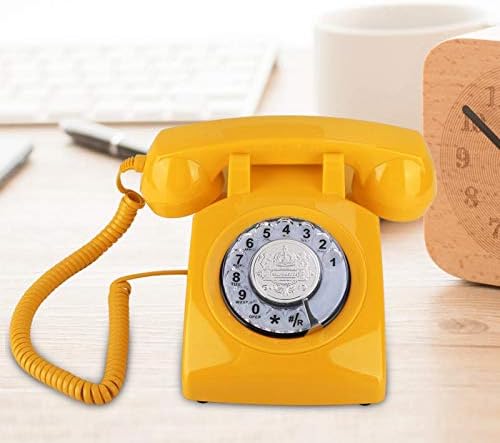 Telefone retrô de Ashata, Dial rotativo retrô Retro Vintage Analog Analog Linha fixa telefônica Telefone, telefone clássico Telefone
