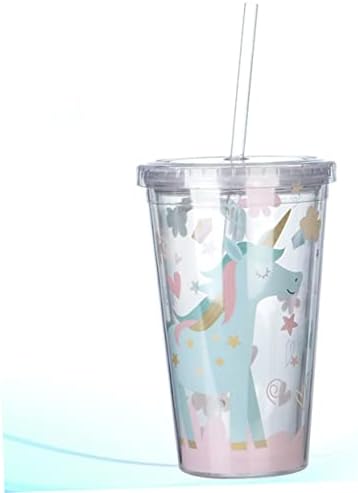 Didiseaon portátil garrafa de água portátil palha de palha de palha de palha transparente copo de plástico bebende